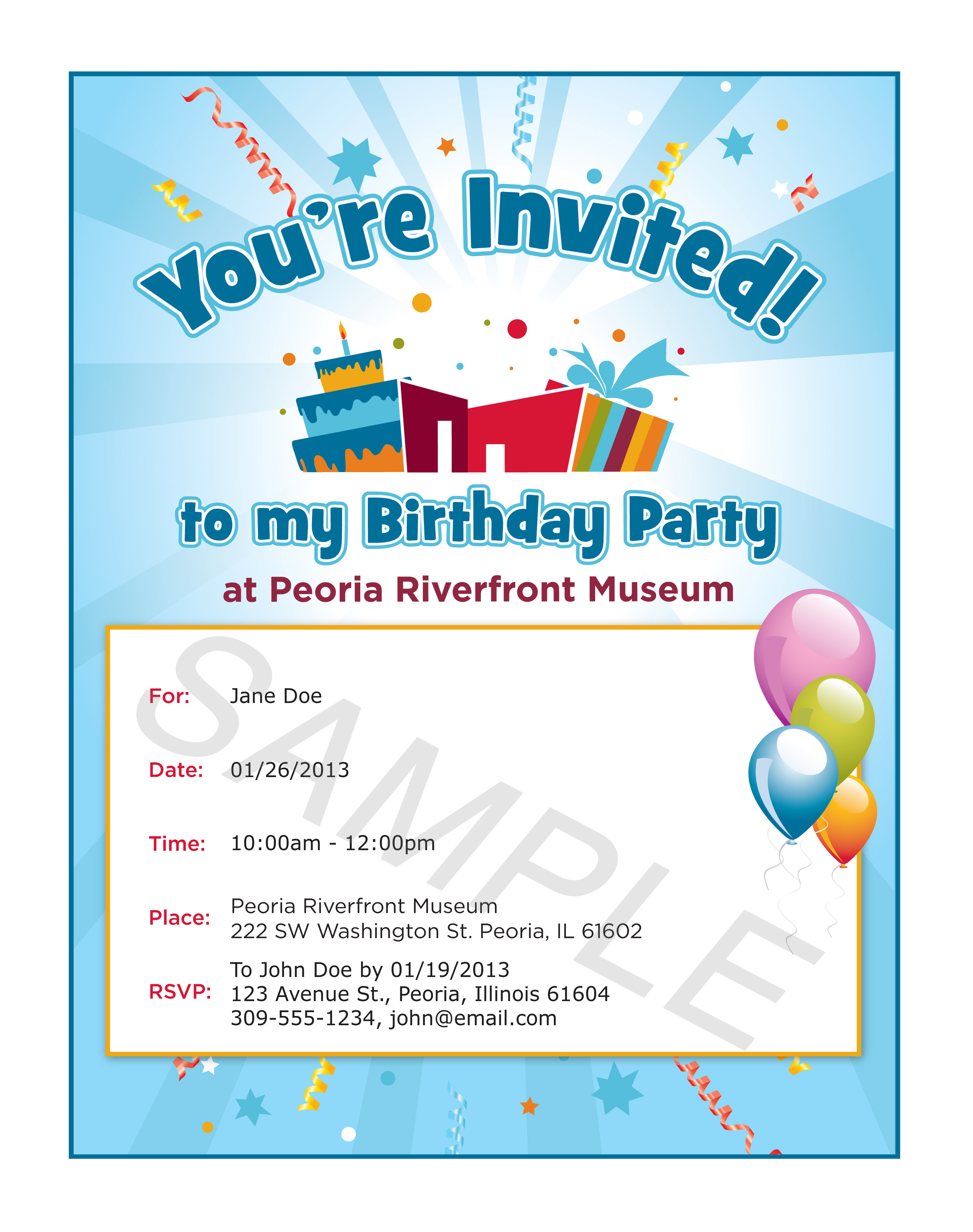 Plan Your Visit - Event Rentals - Birthday Parties 