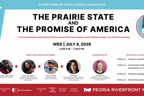 The Prairie State and The Promise of America banner