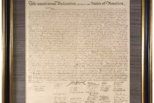  Declaration of Independence “Exact” facsimile