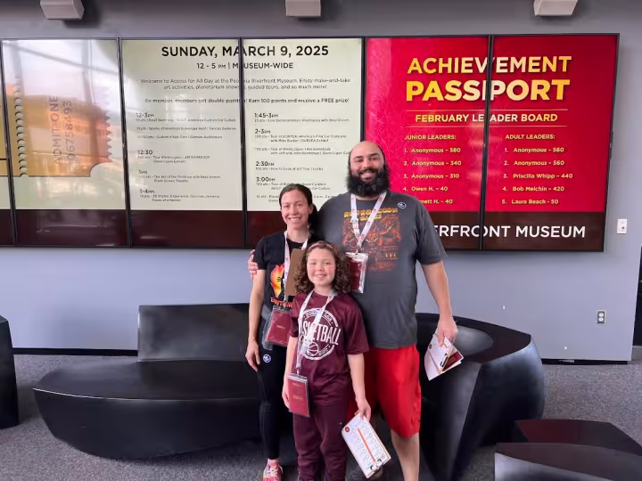  Peoria Riverfront Museum Achievement Passport 2025 winners, the Jackson family