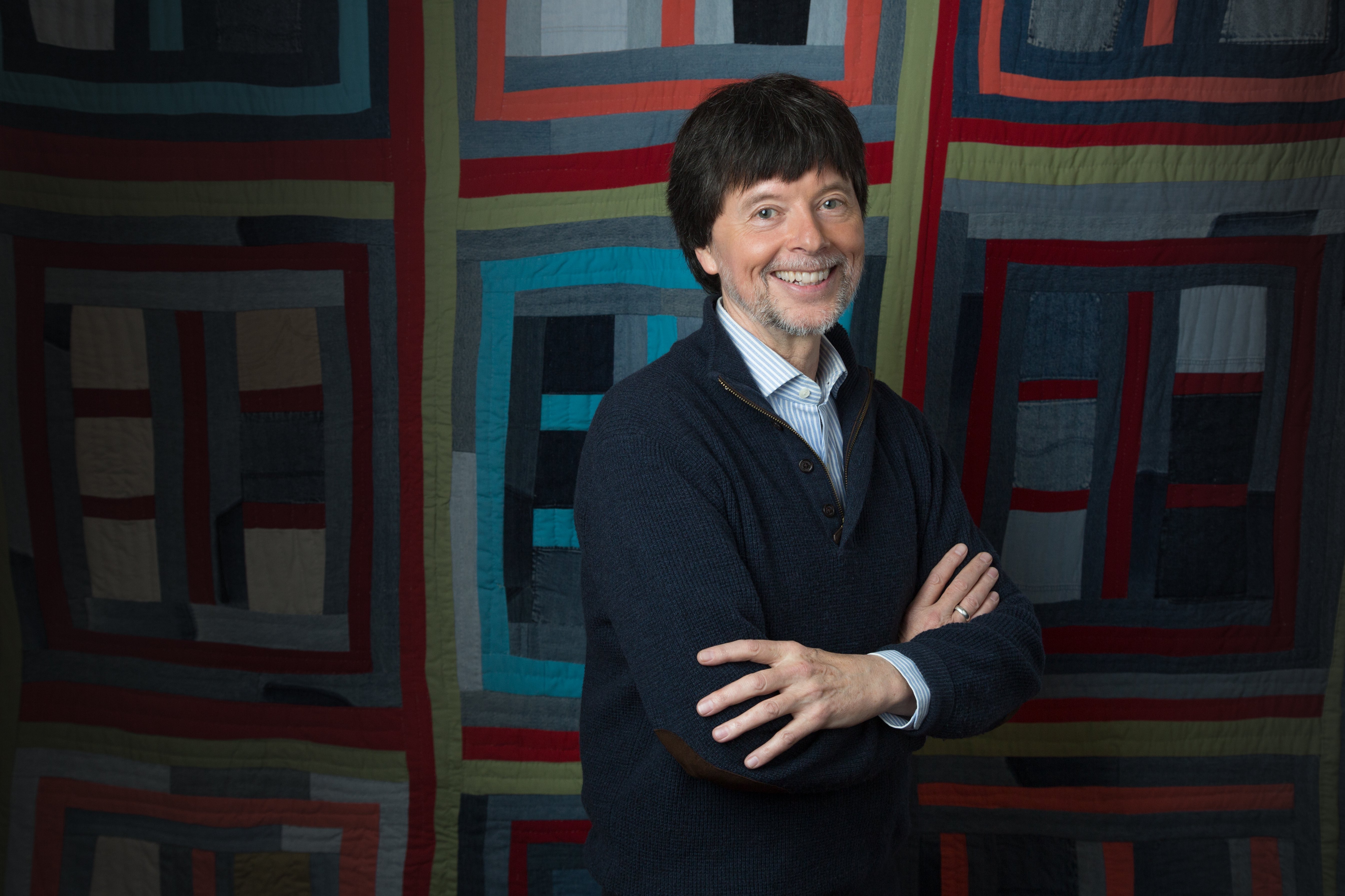 Ken Burns With Office Quilt Wide Fall 2018 Photo Credit Evan Barlow Lr